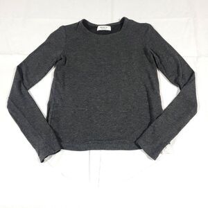 Bailey 44 Wool Shirt tails sweater XS Gray Stretch 2 Ply Layered Preppy Career